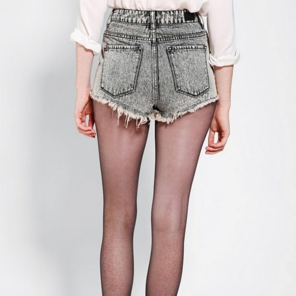 UO BDG grey cheeky high rise shorts